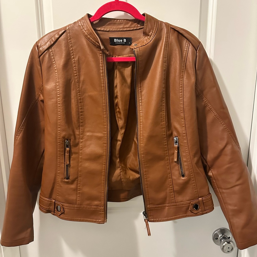 Brown ‘pleather’ jacket